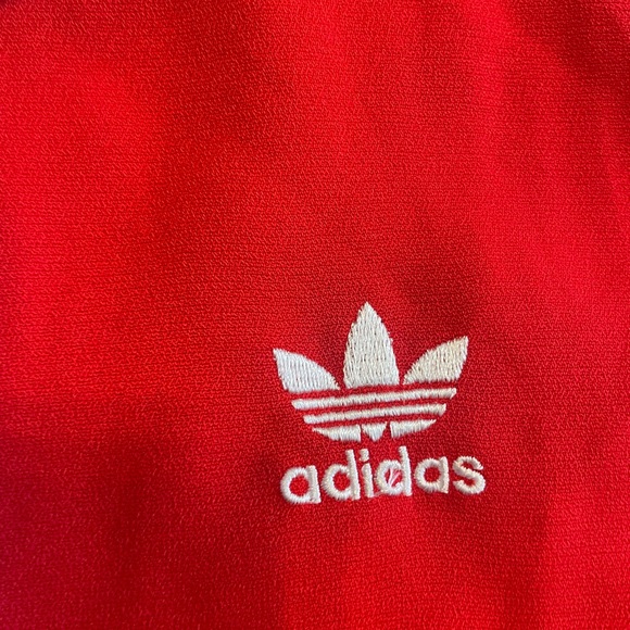 Adidas Red 3 Stripes Tee Jersey - Picture 2 of 13